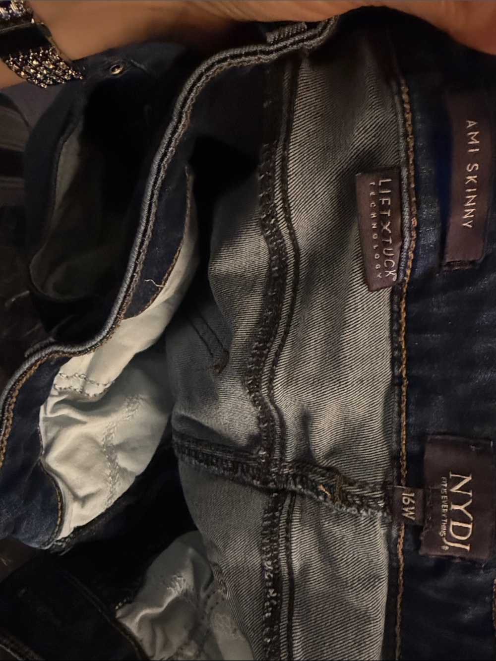 NYDJ AMI Skinny Jeans - Dark Indigo Blue